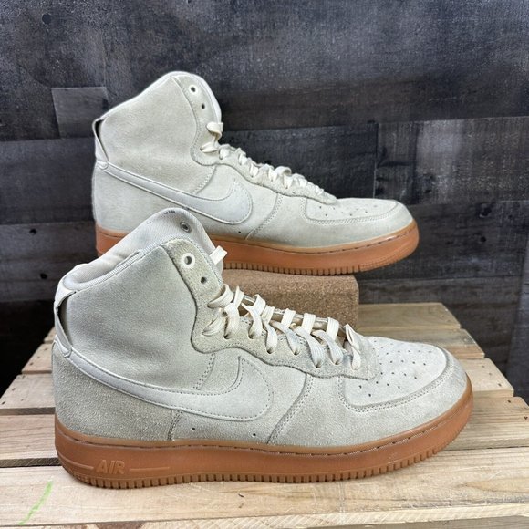 Men's Nike Air Force 1 High 07 LV8 Suede‎ Muslin/Gum Med Brown ~ US Size 12 - Picture 4 of 7